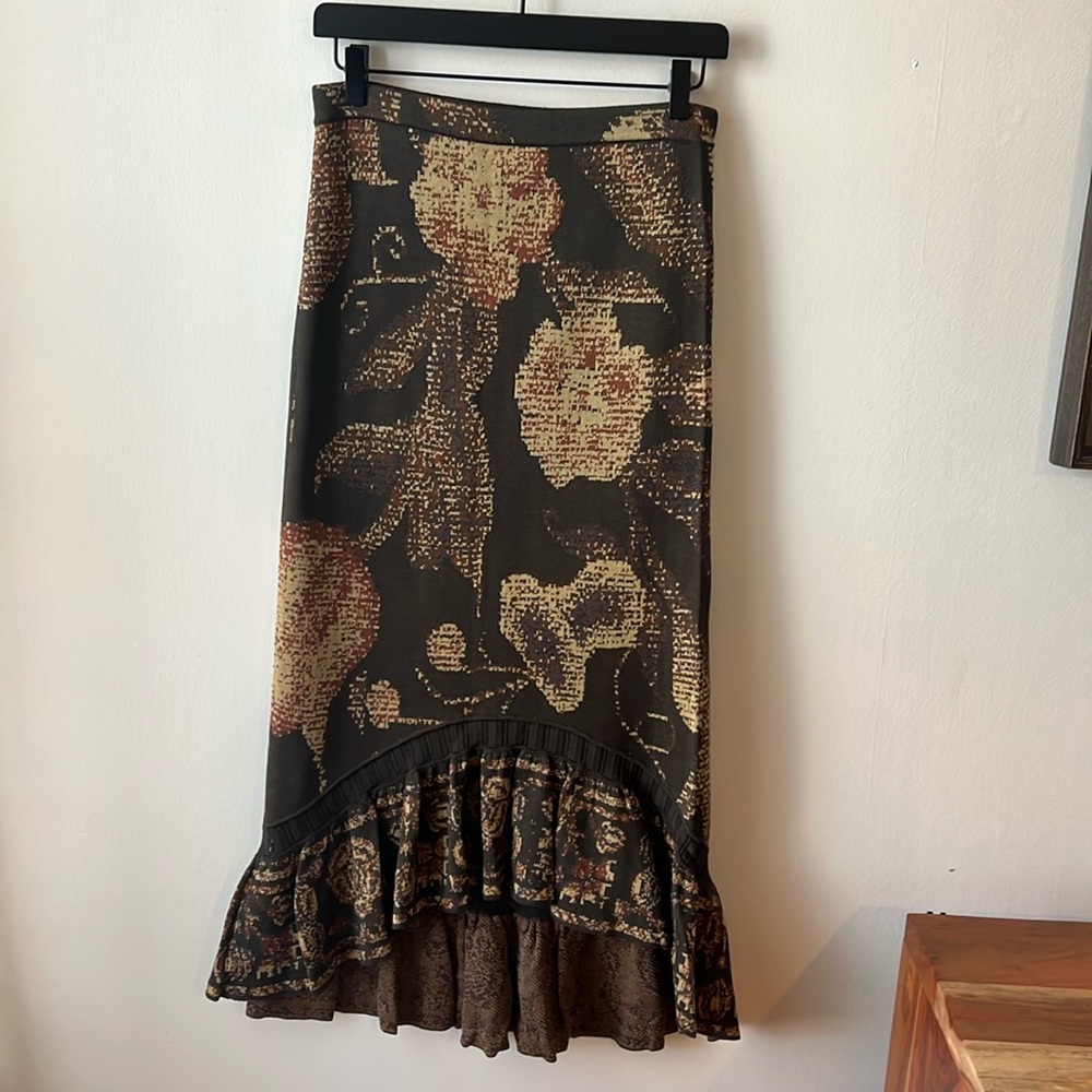 Peruvian Connection 100% Pima Cotton Sweater Knit Skirt.  Size Small.